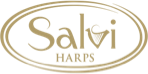 Salvi Harps gold brand logo